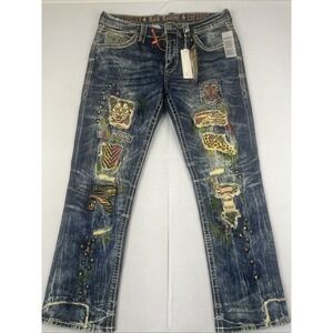 Rock Revival Special Edition Rock Exhibition Lyndon Alt Straight Jeans 38x32